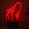 USB 3D Night Light Giraffe LED Light Home Decoration 7-Color Change Night Light Bedroom Desktop Bedhead Decoration and Gifts