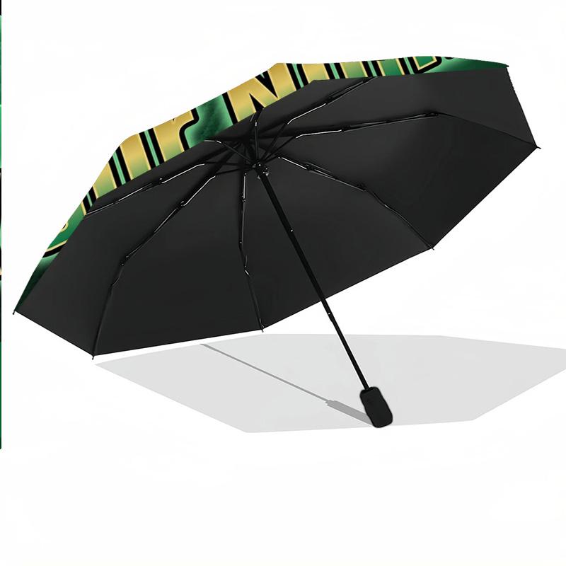 8 Rib Auto Folding Umbrella Celtic FC Print Custom Name Text Portable Rain Gear