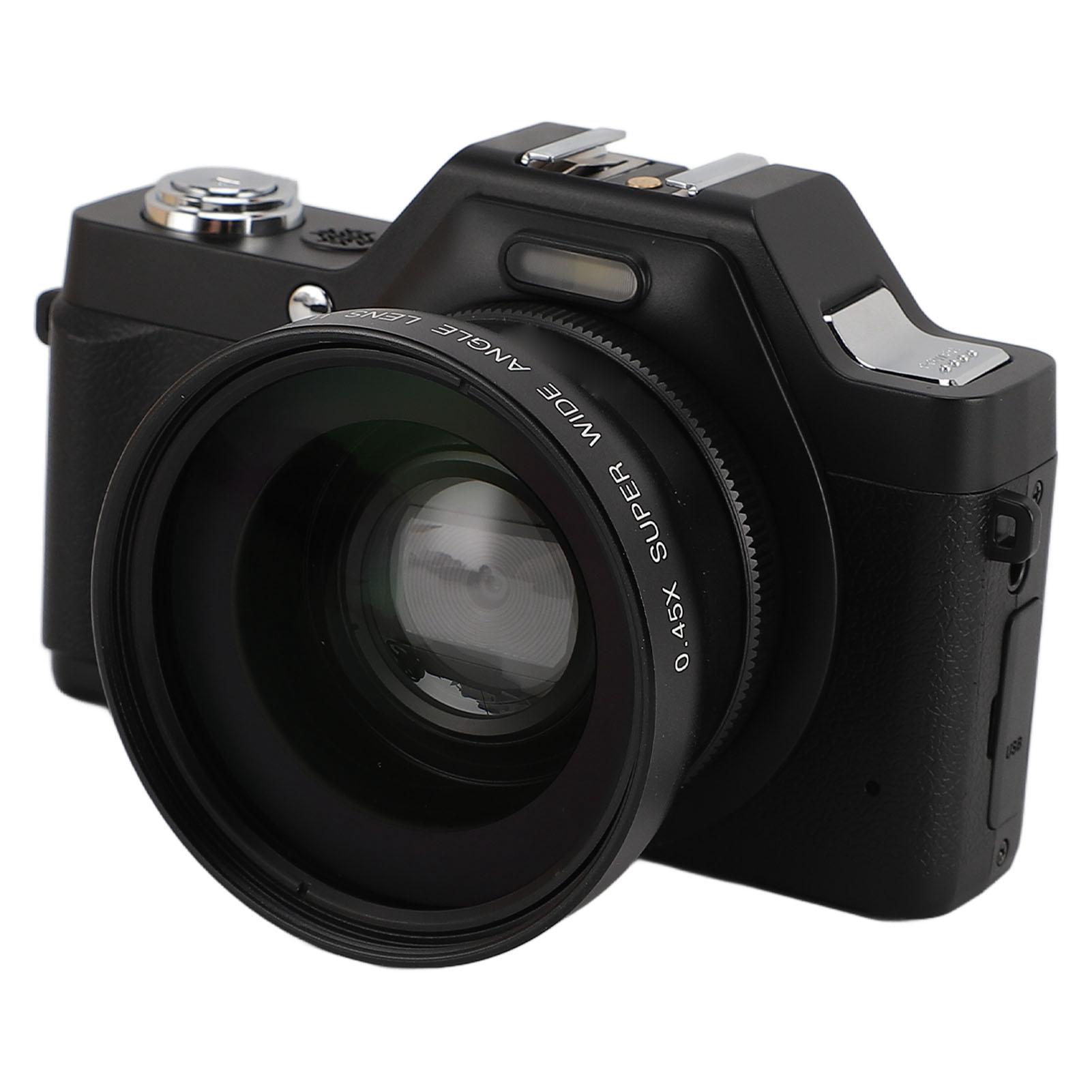 

Digital Camera 2.88in LCD Display HD 4K Video 58MP Image Auto Focus 20x Zoom Portable Vlog Camera чорний