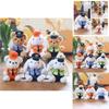 Adorable Plush Police Bear Keychain Cute Soft Stuffed Animal Toy Accessory