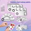 Stainless Steel Makeup Mixing Palette Ring for Professional Artists - Foundation & Lipstick