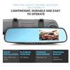 4.3In Dash Cam Car DVR 24H HD 1080P Dash Camera Dual Lens Video Recorder 1080PCycle Dashcam Mirror Driving Recorder