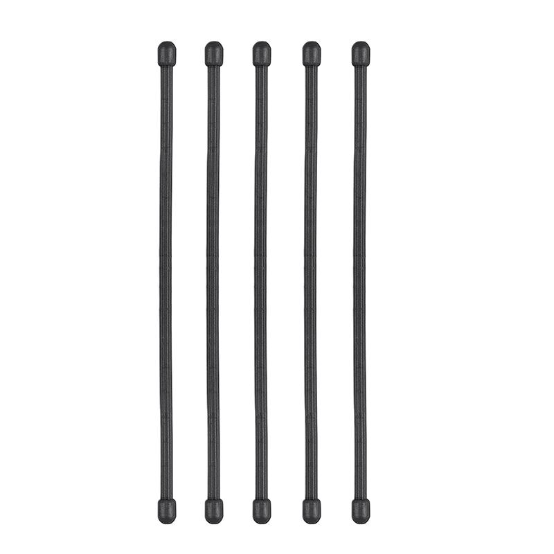 5 Stück Silikon-Kabelbinder, Silikon-Drehverschlüsse mit Stahlkern, Wiederverwendbare Gummi-Drehverschlüsse, Kabelbinder zur Organisation