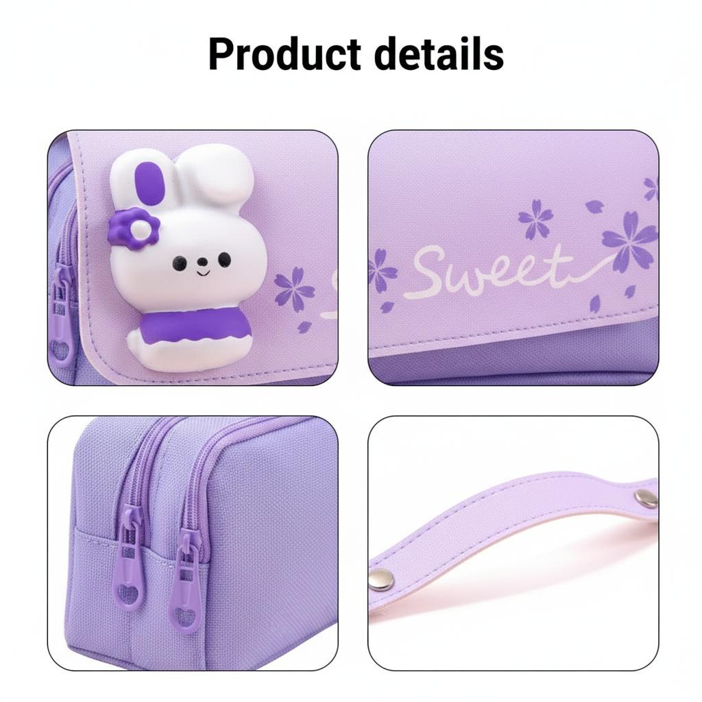Pencil Pouch With Stress Relief Toys For Students And Office Workers Large Capacity Waterproof Organizer Bag