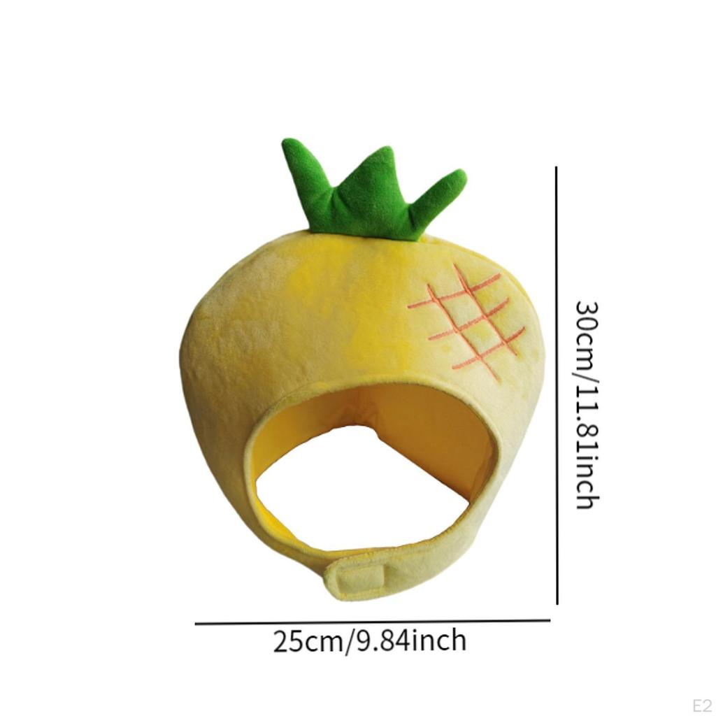 Pineapple Hats Decorations Plush Hat for Birthday Holiday Party Masquerade Girls