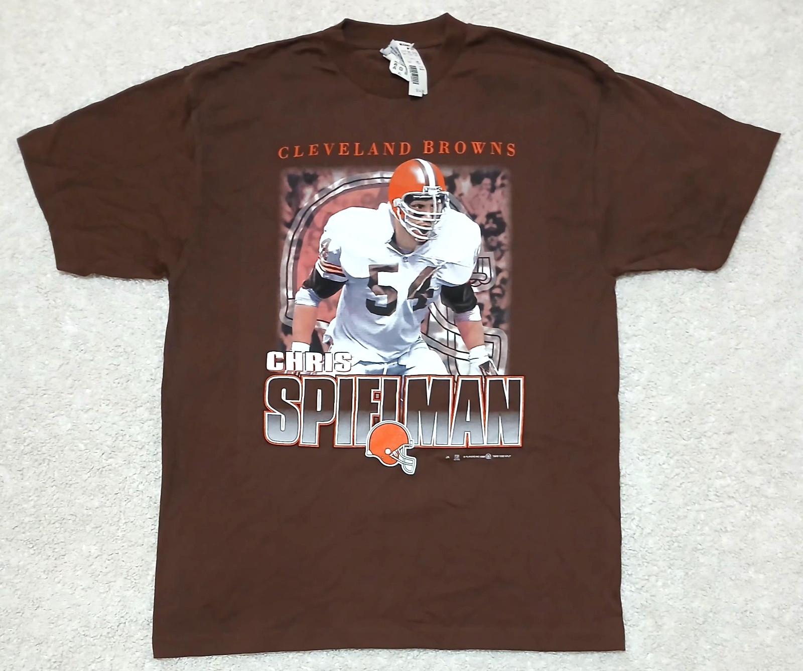 Vintage Chris Spielman T-Shirt XL Cleveland Browns NFL Players NFLP 1999 90s NWT M