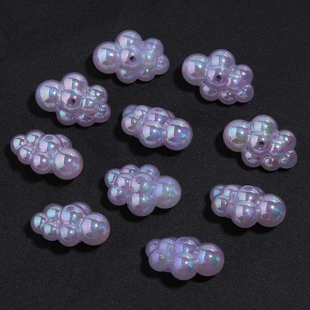 10pcs/lot Cloud Acrylic Beads Colorful Loose Spacer Beads For Jewelry Making DIY Necklace Bracelets Phone Key Chain Accessories
