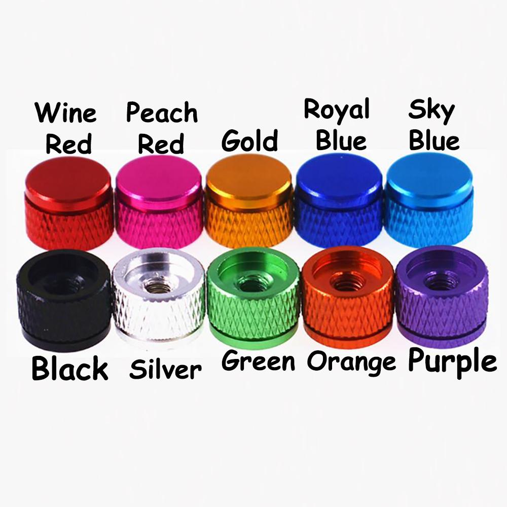 6#-32UNC M3 M3.5 M4 Colorful Knurled Aluminum Thumb Nuts Blind Hole Hand Tighten For PC Computer Case