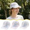 Embroidered Flowers Hollow Out Baseball Cap Breathable Baseball Cap  Sunscreen Protection