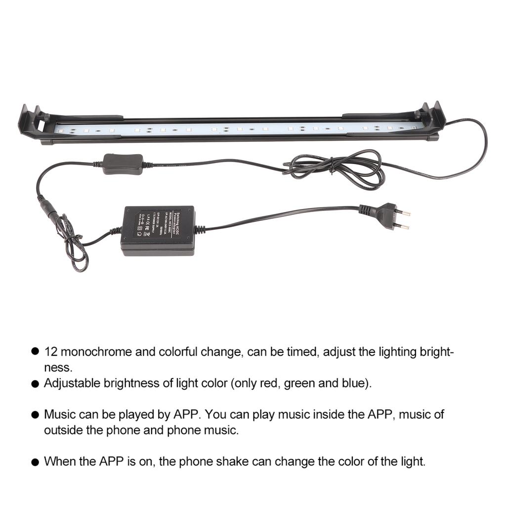 Rezervor de pește Telefon APP LED Suport Lampă cu lumină colorată reglabilă pentru acvariu