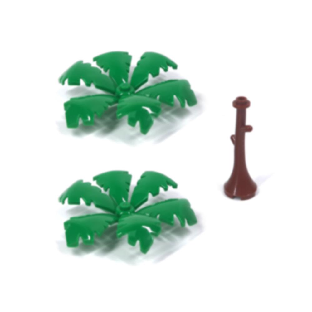 Small Particles Military Scene Green Plants Street View Forest Parts Small Trees Building Block Assembly 5058