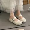 2025 casual new retro niche ugly cute Velcro versatile niche non-slip soft bottom Mary Jane