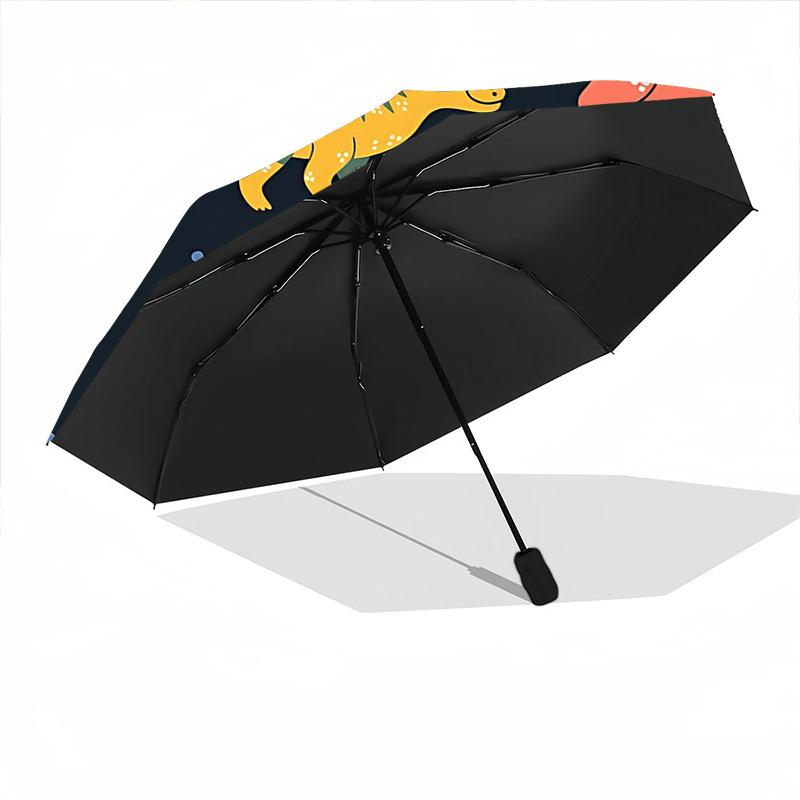 1pc Dino World Automatic Open/Close Umbrella, Windproof, Folding Compact Umbrella with Lightweight Design for Women/Men123