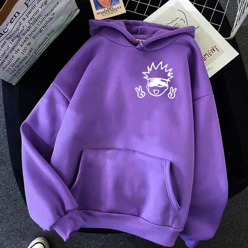 Unisex Jujutsu Kaisen Anime Hoodies Sweatshirts Large Animated DesignsKawaii Gojo Satoru Graphic Streetwear