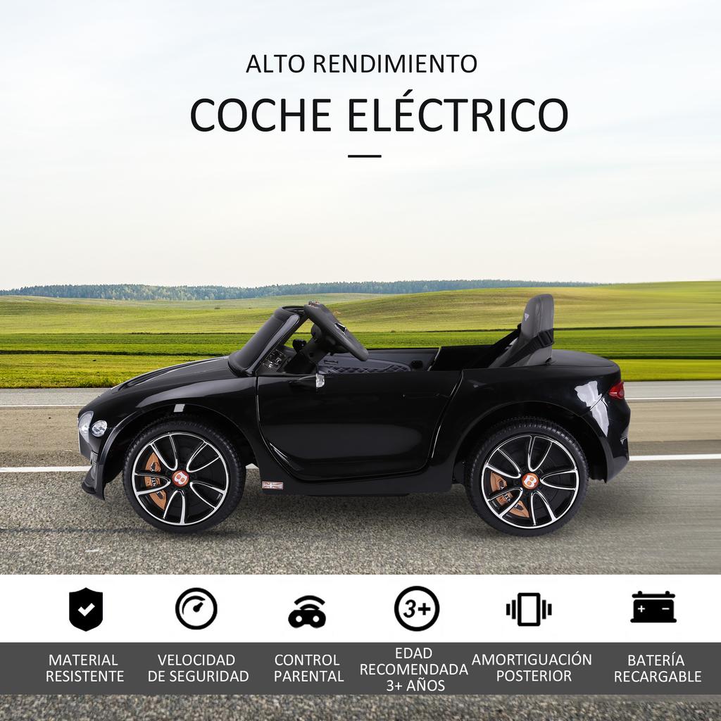 Electric Car, Bentley GT, for Children 3+, 2.5-5 km/h, 108 x 60 x 43 cm, Black