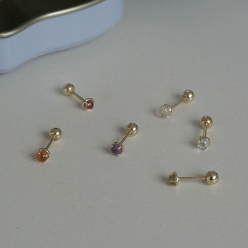 youngglow 14k gemstone candy piercing