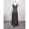New Tube Top Shiny Long Swinging A-shaped Thin Evening Dress
