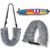 Inflatable Travel Pillow with Storage for Airplane Neck Support