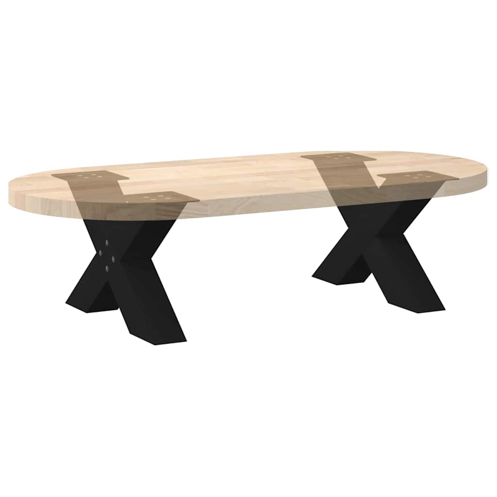 Vidaxl Nogi Do Stolika Kawowego, 2 Szt., Czarne, 50X(30-31) Cm, Stal