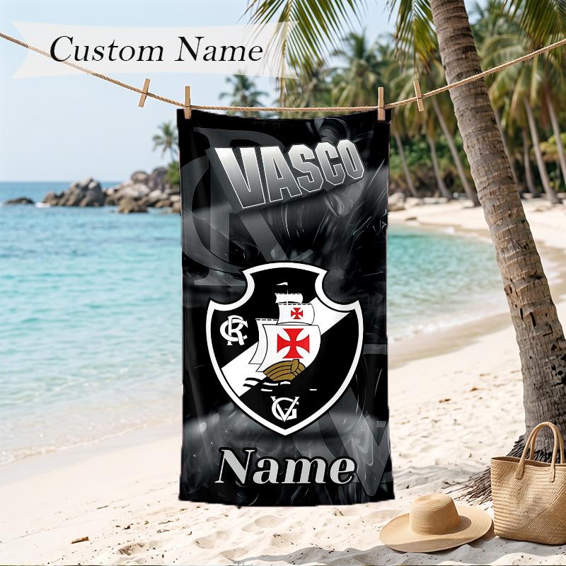 Vasco da Gama Strandtuch mit individuellem Namen, personalisiertes weiches Handtuch für Schwimmen, Strand, Reisen
