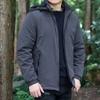 Autumn and Winter Men's Fleece Hooded Jacket Outdoor Windproof Warm Cold Casual Simple Men's Jacket