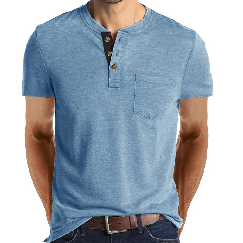 

Men’s Short Sleeve Solid Henley Shirt S