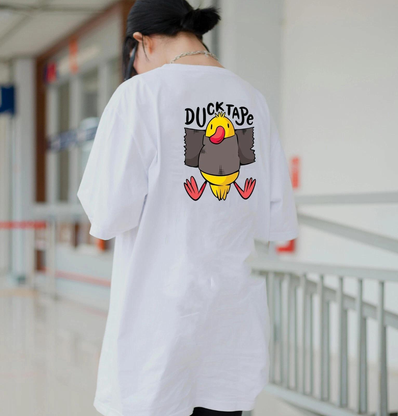 Unisex Slim Fit T-Shirt - Duck Tape Original Novelty Student Summer Crewneck USA 4XL