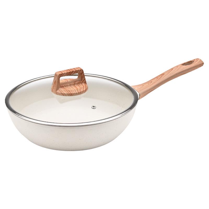 12-Piece Granite Cookware Set: Frying Pan, Wok, Soup Pot, and More - Ideal Holiday Gift!