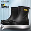 Rain shoes men's fashion medium tube bundle waterproof rain boots trendy and reflective non-slip men's rainy fishing waterproof rubber shoes