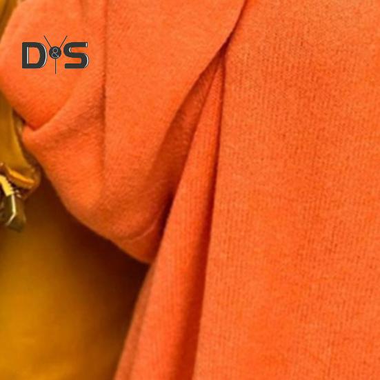 Women Knitting Sweater V-Neck Long Sleeve Solid Color Pullover Sweater Side Slit Hem Loose Fit Casual Street Style Sweater