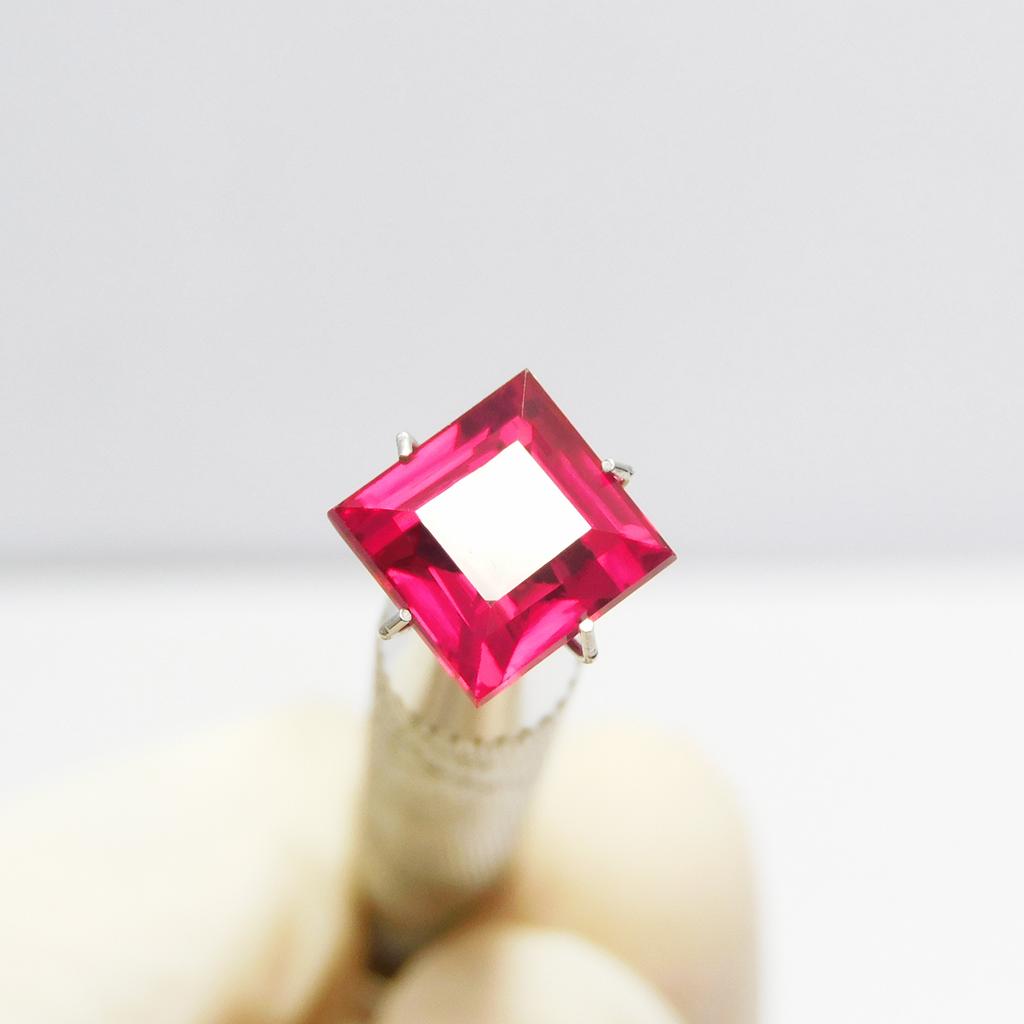 Bloody Red Ruby 4.35 Ct Natural Loose Gemstone CERTIFIED Square Cut P-4671-Ra