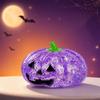 Squeezable Glitter Pumpkin Stress Relief Toy Elastic Safe Fidget Toy for Halloween Themed Party Classroom Prizes Kids Gifts