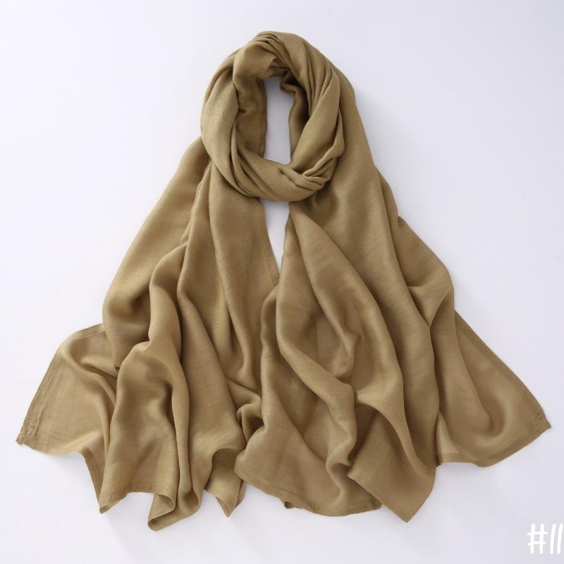 New Thin Modal Scarf For Women Girls Solid Scarves Soft Wide Brim Cotton Breathable Pashmina Shawl Foulard Winter Wrap Shawls