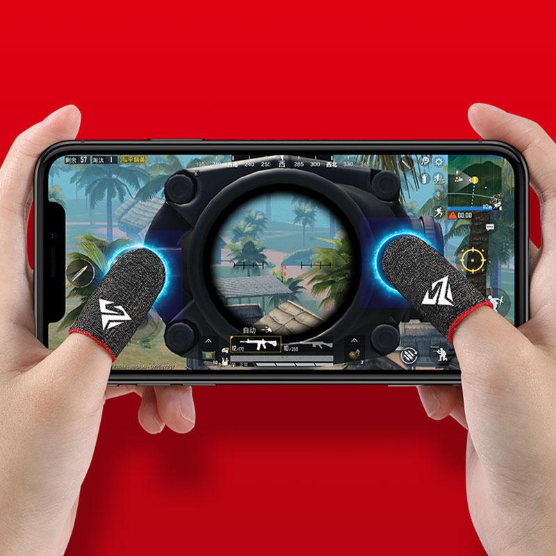 Yeni 1 Çift Oyun Parmak Kılıfı Nefes Alabilen Parmak Uçları Pubg Mobil Oyunları İçin