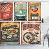 Vintage Car Shower Curtain,Nostalgic Car Garage Service And Repair Store Phrase Dated Faded Waterproof Fabric Bathroom Curtain