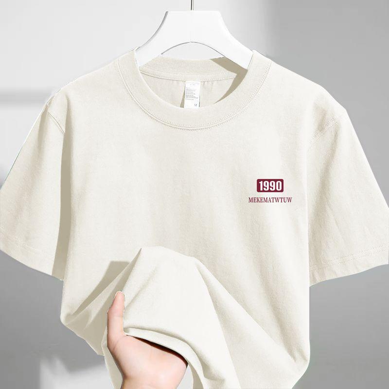 

~ Tail Goods Clearance Leak-Picking Inventory Fashion Brand High Street Pure Cotton Short sleeve T-shirt Men and Women Casual All-matching Ins White [quality version] M