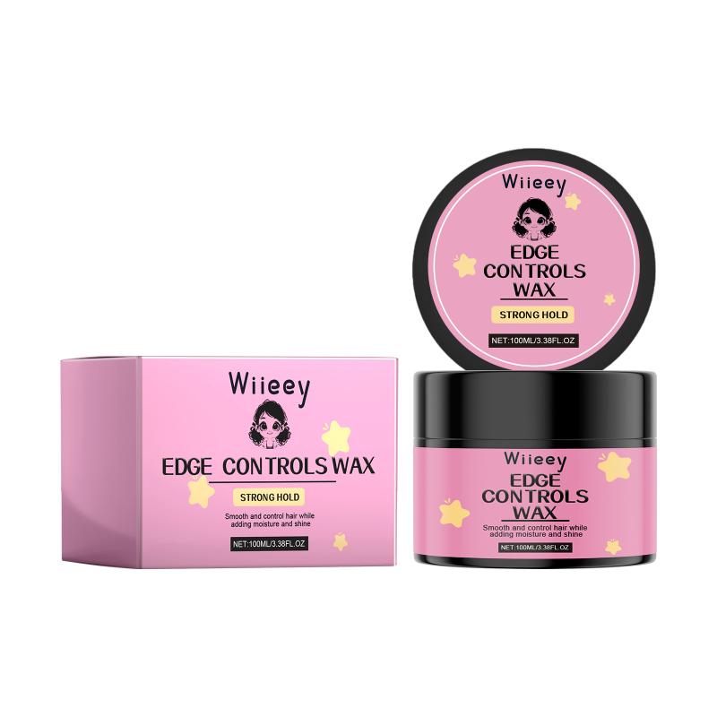 Long-Lasting Hair Styling Wax - Strong Hold Tame Frizz Flyaways Boost Curl Elasticity Shine Moisturize Support Curly Structure