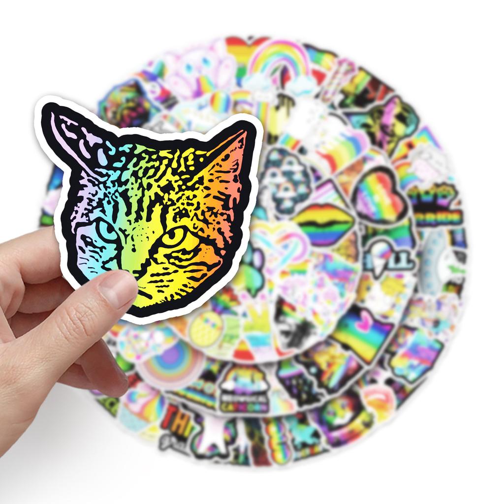 100 Pictures of Colored Cartoon Doodle Creative Tablet Computer Mobile Car Waterproof Suitcase Stickers