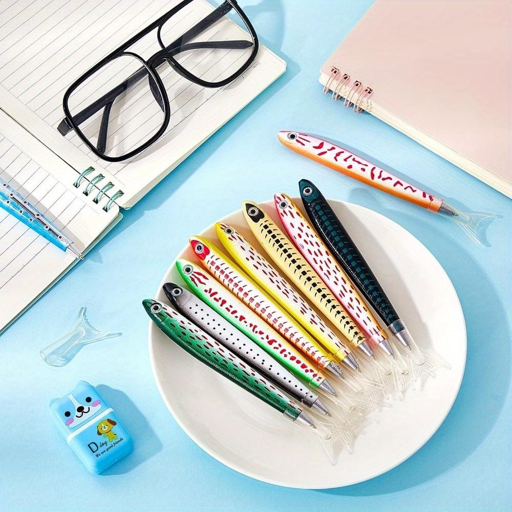 5pcs/lot Creative Fish Shape Ballpoint Pen Ocean Signature Pen For Writing Stationery Office School Supplies