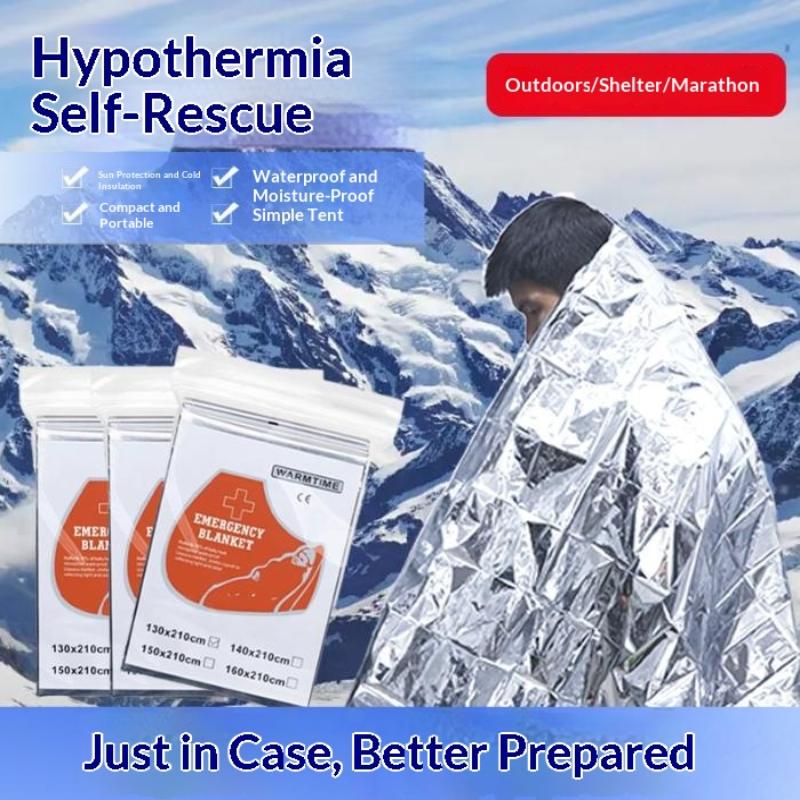 1/3/5Pcs Emergency Blanket Outdoor Survival First Aid Kit Windproof Insulation Lifesaving Pet Foil Thermal Military Rescue Blank