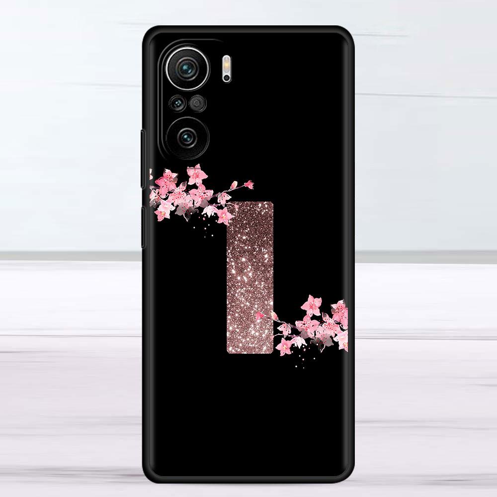 

Цветочная буква розовый модный начальный чехол для Xiaomi Redmi Note 11 10 Pro 12 9S 9 8 9C 9A K40 10C 8T 9T силиконовый чехол для телефона Redmi K40