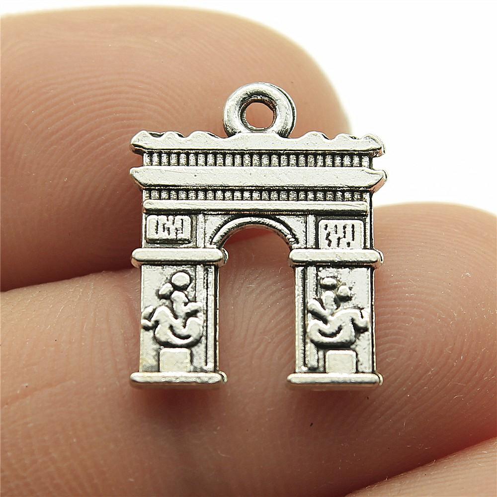 10pcs Antique Silver Plated Travel Journey Souvenir Charms Aircraft Passport Charms For Necklace Bracelet Keychain Making