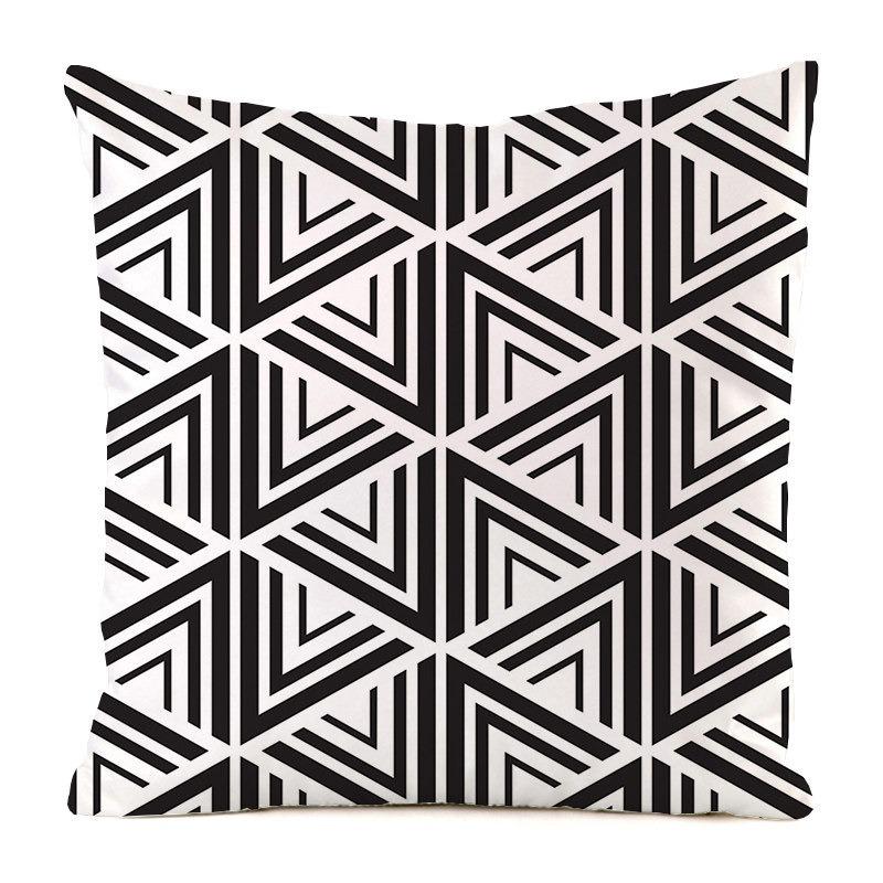 Solo federa per cuscino con motivo a righe geometriche semplici, federa per cuscino di lusso, divano da ufficio, auto, decorazione d'interni