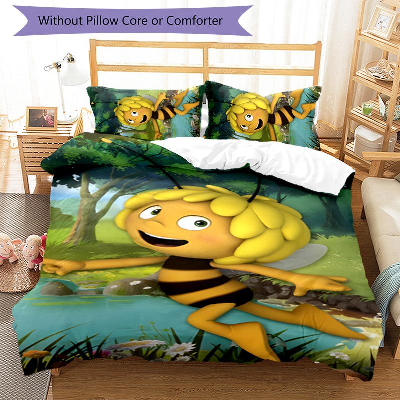 Maya 3pcs Bedding Set Duvet Cover Closure Includes 1 Duvet Cover & 2 Pillowcases for All Seasons Bedroom Home Dorm Decor