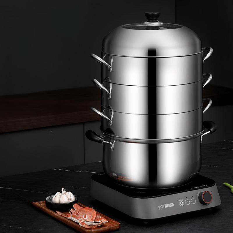 LIEI 3-Layer Stainless Steel Steamer Pot