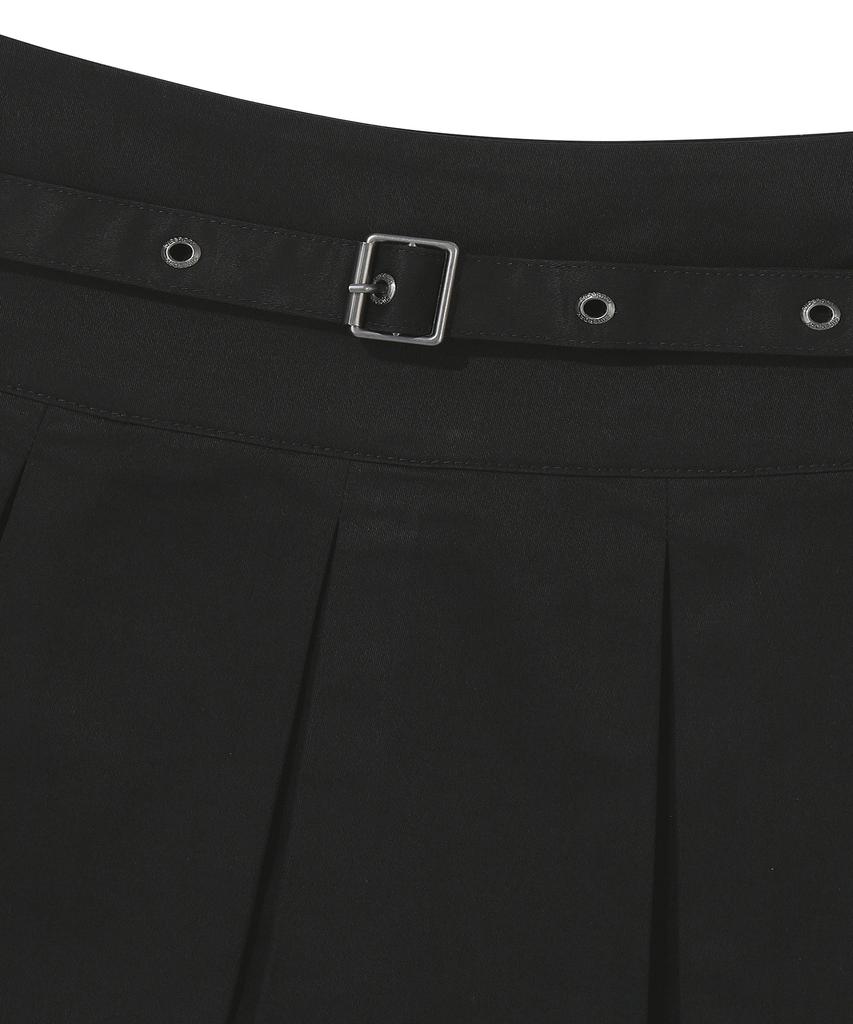 Syupeodeulai W Indiesleez Pleated Skirt Black
