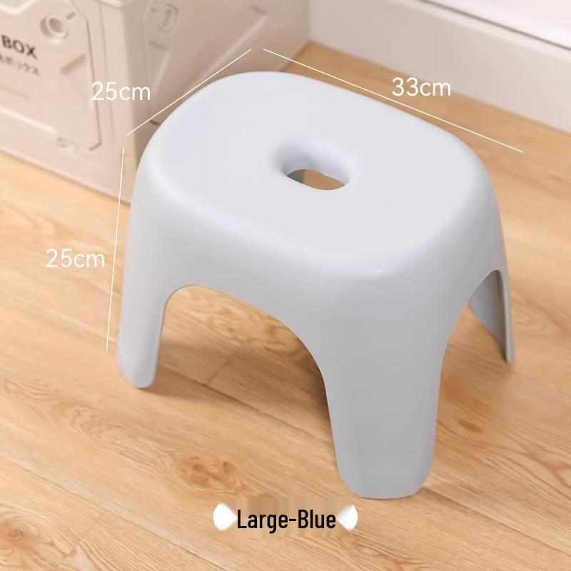 Multifunctional Stackable Plastic Stool for Living Room, Bathroom, or Kids' Room.