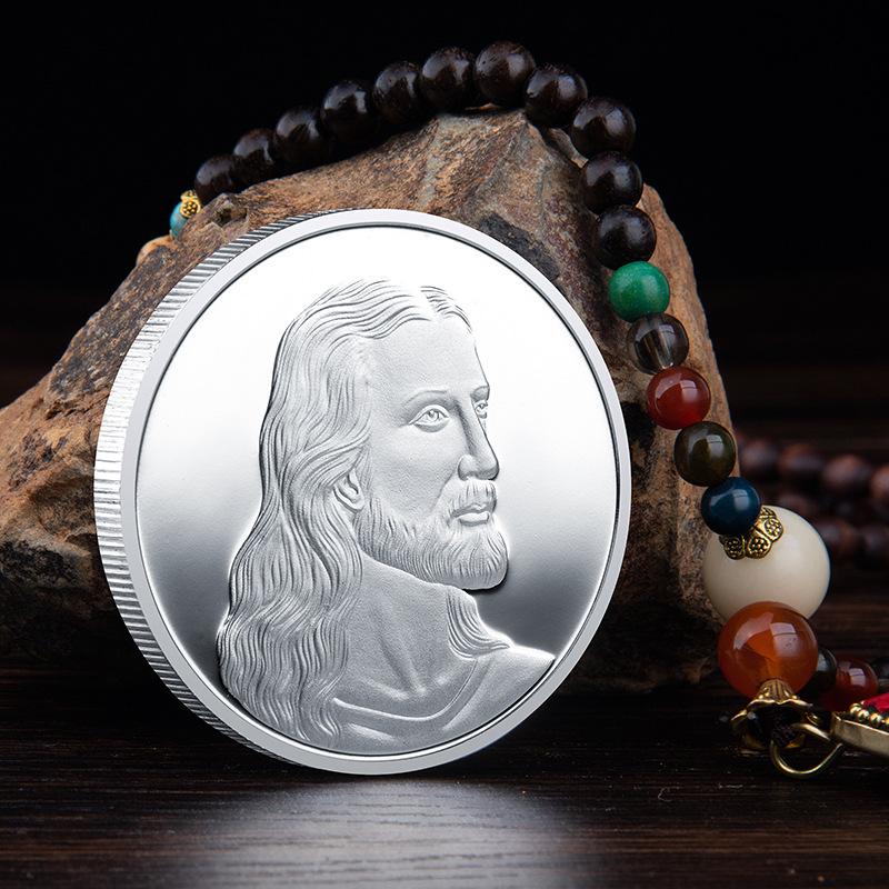 Jesus Christus Religion Gold versilbert Gedenkmünzensammlung Souvenir