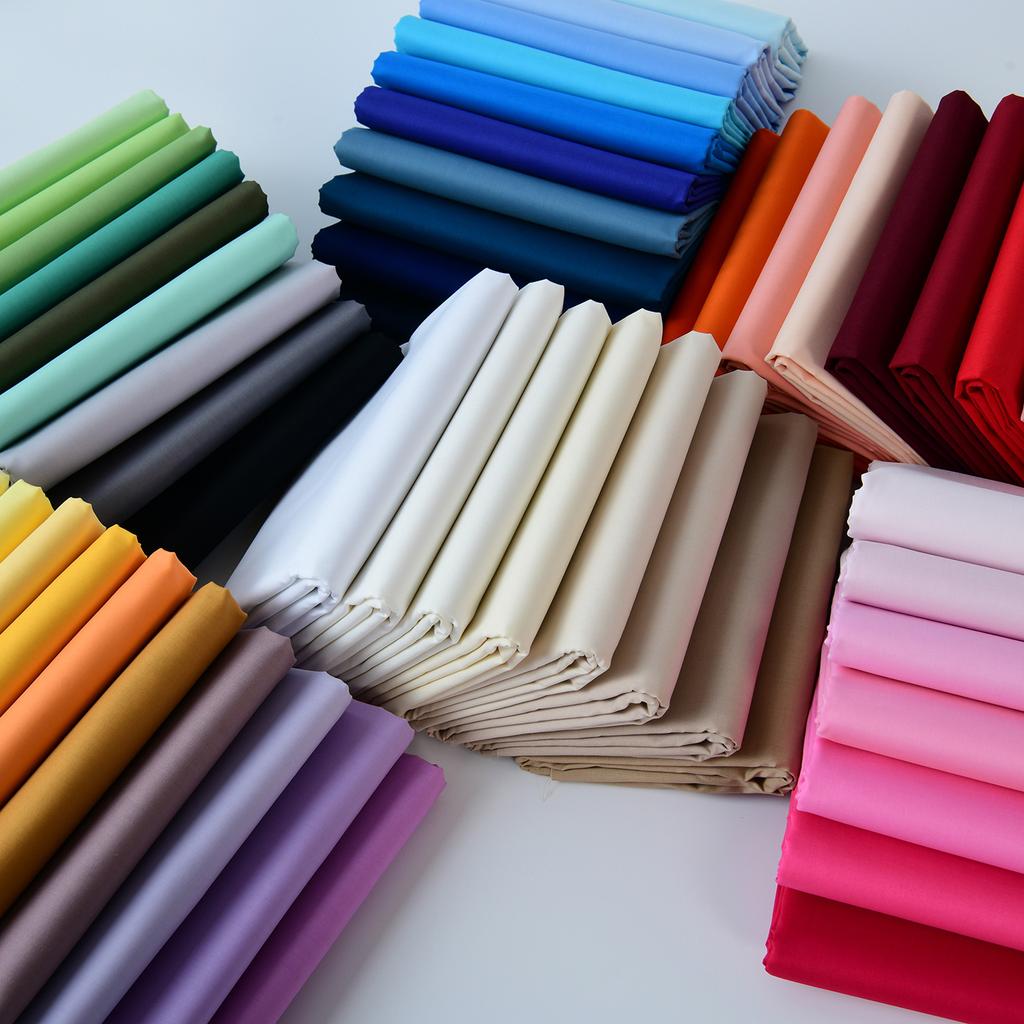 140x50cm 60s Pure Cotton Fabric Solid Color Plain Weave Cloth for Clothing DIY Craft Sewing Cloth