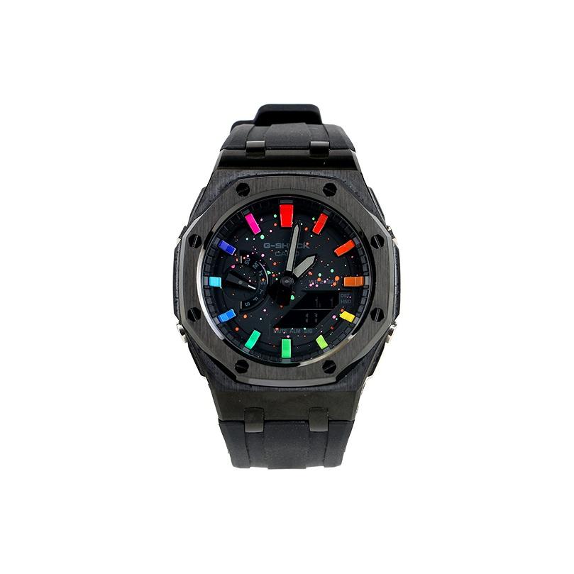 CASIO Unisex 44mm Black Watch GA-2100-1A1(Watch1--) Regular Watch Box